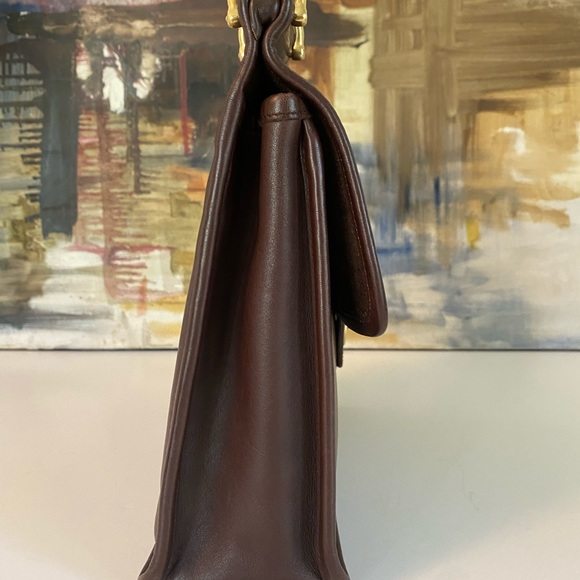 Vintage Coach Mahogany Brown Leather Willis Bag Made In Italy 9927 Gorgeous! - Picture 6 of 11